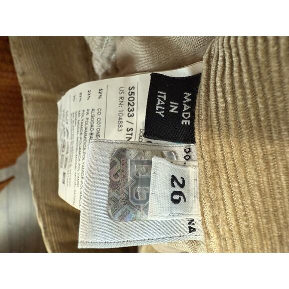 DOLCE & GABBANA Brown Corduroy Bootcut Pants Low Rise D&G Size 26 - Picture 8 of 15